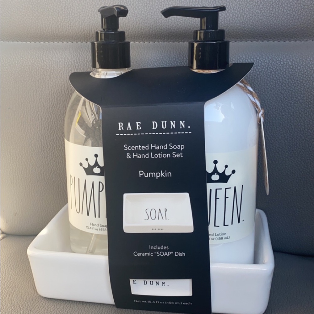 Rae Dunn Pumpkin Queen hand soap & lotion